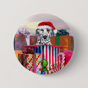 Dalmatiner Weihnachtsüberraschung Button
