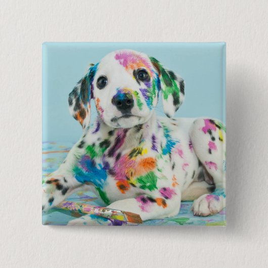 Dalmatiner-Welpe Button (Vorderseite)