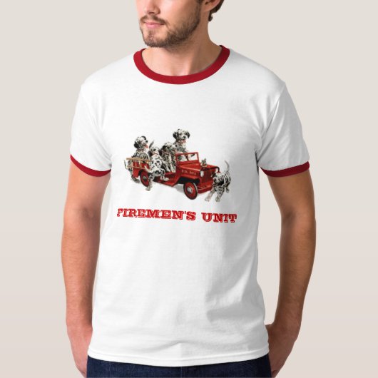Dalmatiner-Welpe-FeuerMotor, die EINHEIT DER T-Shirt (Vorderseite)