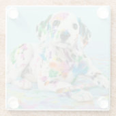 Dalmatiner-Welpe Glasuntersetzer (Rückseite)