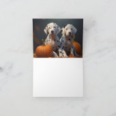 Dalmatiner Welpe Herbst Kürbis Karte (Innenseite)