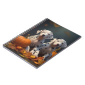 Dalmatiner Welpe Herbst Kürbis Notizblock (Linke Seite)