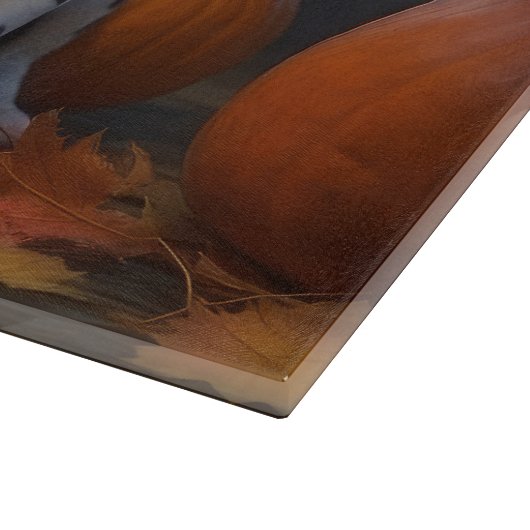 Dalmatiner Welpe Herbst Kürbis Schneidebrett (Ecke)