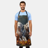 Dalmatiner Welpe Herbst Kürbis Schürze (Getragen)