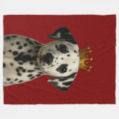 Dalmatiner Welpe in Goldkrone Niedlich Fleecedecke (Vorderseite (Horizontal))