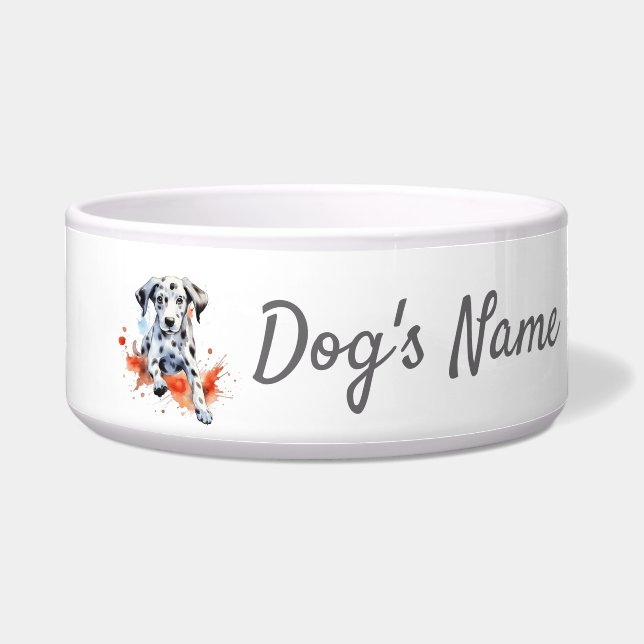 Dalmatiner Welpe Keramik Pet Bowl Napf (Vorderseite)