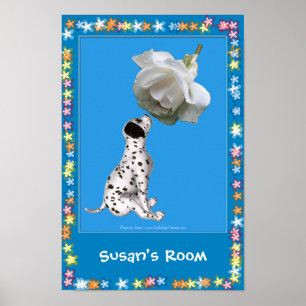 Dalmatiner Welpe Kids Room Personalisiert Poster