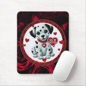 Dalmatiner Welpe Liebe Mousepad - Be Mine Valentin (Mit Mouse)