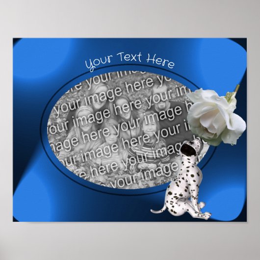 Dalmatiner Welpe-Rose-Rahmen erstellen Sie Ihr eig Poster (Vorne)