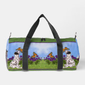 Dalmatiner Welpe Schmetterling Malerei Personalisi Duffle Bag (Rückseite)