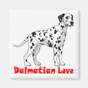 Dalmatiner Welpe - Schwarz-weiß gefleckter Hund Magnet