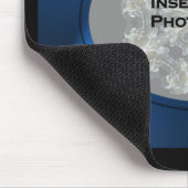 Dalmatiner Welpe und Foto mit weißer Rose Mousepad (Ecke)