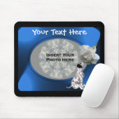 Dalmatiner Welpe und Foto mit weißer Rose Mousepad (Mit Mouse)