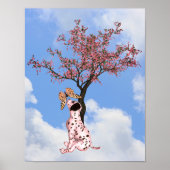Dalmatiner Welpe und Schmetterling Poster (Vorne)