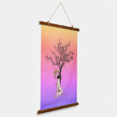 Dalmatiner Welpe und Schmetterling Wandteppich Mit Holzrahmen (Gewinkelt)