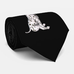 Dalmatiner Welpe und Weiße Rose Krawatte