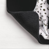 Dalmatiner Welpe und Weiße Rose Mousepad (Ecke)