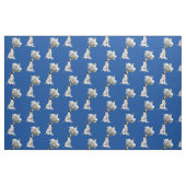 Dalmatiner Welpe und Weiße Rose Stoff (Fat Quarter (45,7 x 55,9 cm))
