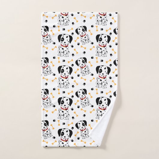 Dalmatiner Welpen Badhandtuch Set (Handtuch)