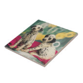 Dalmatiner-Welpen Fliese (Seite)