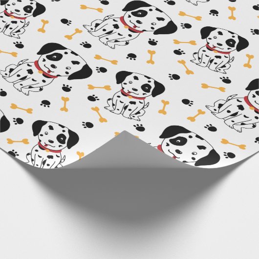 Dalmatiner Welpen Geschenkpapier (Ecke)