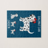 Dalmatiner Welpen Puzzle mit personalisiertem Name (Horizontal)