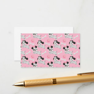 Dalmatiner Welpen Schwarze Flecken Rosa Spielzeug  Begleitkarte