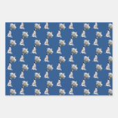 Dalmatiner Welpen und Rose Tiermuster Geschenkpapier Set (Vorderseite)