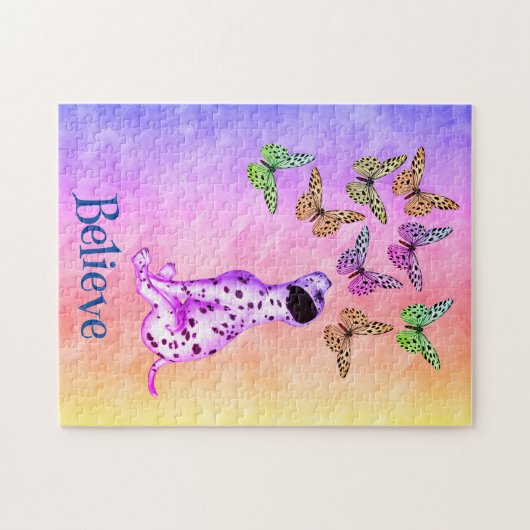 Dalmatiner Welpenschmetterlinge glauben an Inspira Puzzle (Horizontal)