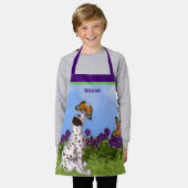 Dalmatiner Welpenschmetterlinge Hunde Kunst Person Schürze (Getragen)