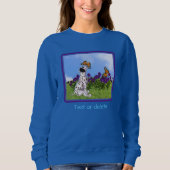 Dalmatiner Welpenschmetterlinge Hunde Kunst Person Sweatshirt (Vorderseite)