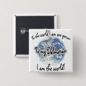 Dalmatiner Welt 2 Button (Vorne & Hinten)