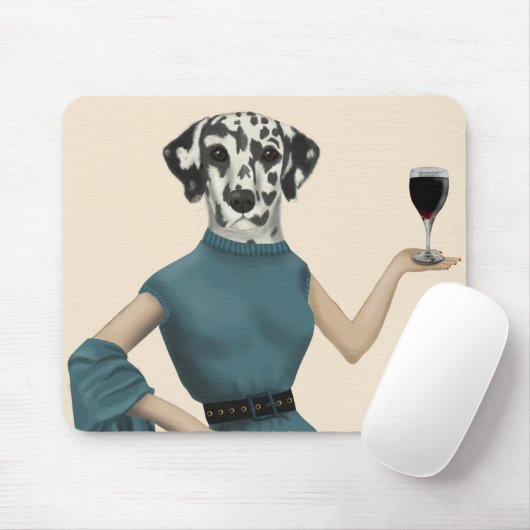 Dalmatiner Wine Snob Mousepad (Mit Mouse)