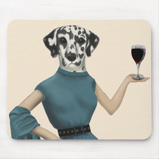 Dalmatiner Wine Snob Mousepad (Vorne)