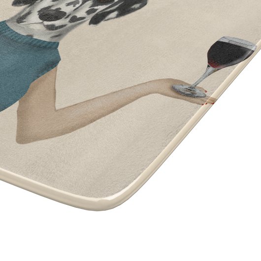 Dalmatiner Wine Snob Schneidebrett (Ecke)