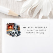 Dalmatiner Winter Fireplace Rücksendeadresse (Insitu)