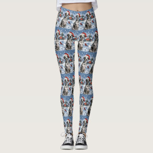 Dalmatiner Winter Wonderland Weihnachtsfreude Leggings