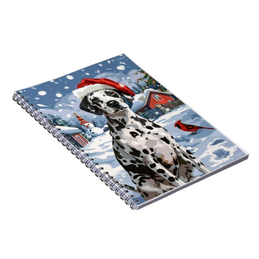Dalmatiner Winter Wonderland Weihnachtsfreude Notizblock (Rechte Seite)