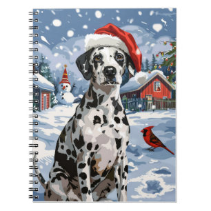 Dalmatiner Winter Wonderland Weihnachtsfreude Notizblock