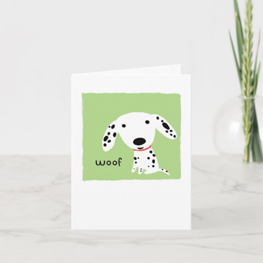 Dalmatiner Woof Karte (Vorderseite)