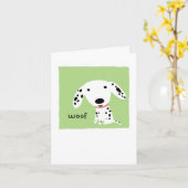 Dalmatiner Woof Karte (Gelbe Blume)