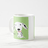 Dalmatiner Woof | Niedlicher Welpenhund Kaffeetasse (Vorderseite Links)