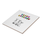 Dalmatiner wünschen viel Glück im neuen Jahr 2016 Fliese (Seite)