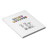 Dalmatiner wünschen viel Glück im neuen Jahr 2016 Notizblock (angewinkelt)