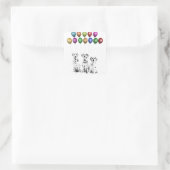 Dalmatiner wünschen viel Glück im neuen Jahr 2016 Quadratischer Aufkleber (Tasche)