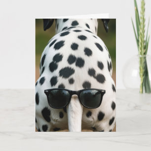 Dalmatiner zum Geburtstag mit Sonnenbrille am Schw Karte