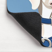Dalmatinerhund mit blauem Halsband Mousepad (Ecke)