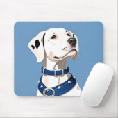 Dalmatinerhund mit blauem Halsband Mousepad (Mit Mouse)