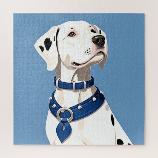 Dalmatinerhund mit blauem Halsband Puzzle (Vertikal)