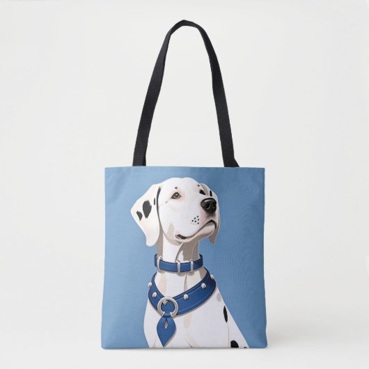 Dalmatinerhund mit blauem Halsband Tasche (Vorderseite)